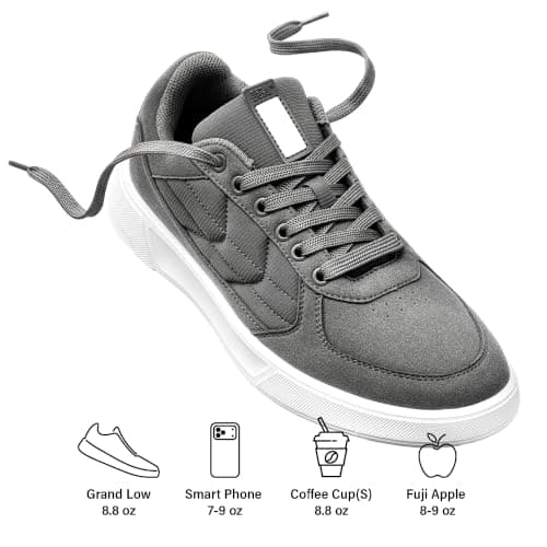 Set & Done Men's Casual Dress Sneakers | Ultralight and Flexible Men's Walking Shoes for Work, Travel & Everyday Style Grey — view 2