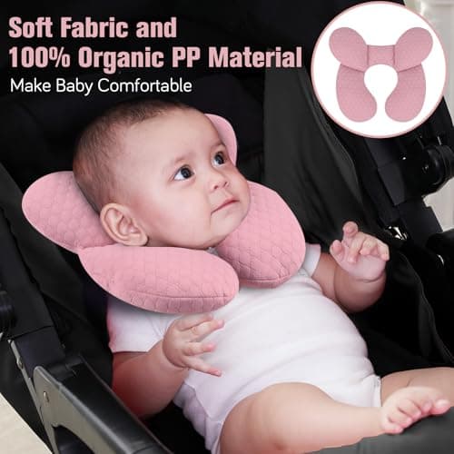 KAKIBLIN Baby Pillow for Newborn, Neck Support Pillow for Car Seat Stroller — view 2