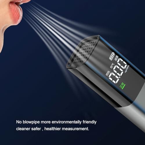 Display Spirit Tester for Adult Automatic Detection and Portable ABS with Battery with Accessory for Unisex Breathalyzer English Version — view 5