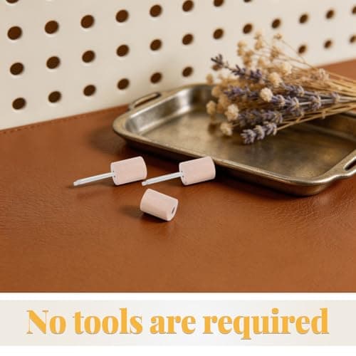 Zerodeko 20pcs Wooden Pegboard Hook Locking Inserts for Hooks and Towels, Easy Installation round Wood Plugs Universal Fit for Studios and Entryways, Khaki Colour — view 2