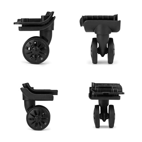 Volein 1 Pair Suitcase Wheels Replacement Luggage Wheels for Repairing Damaged Suitcase Compartment Wheels with 4 Screw Holes(V249) — view 5