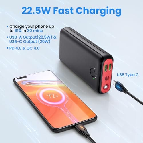 Power Bank 27000mAh 22.5W Fast Charging USB C Portable Charger — view 2