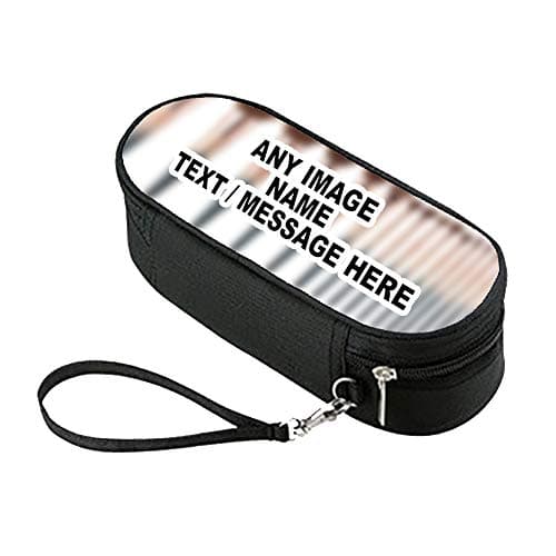 Personalised with Your own Text Image Message Logo Promote Your Business Make-Up Bag/Stationery Bag Gift for Kids Back to School Pencil Case Salon Travel Accessories