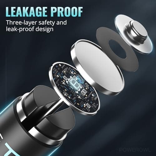 POWEROWL - Lithium AA Battery 8 Pack, 1.5V Long-Lasting Double A Batteries for Blink Camera, Smart Lock, Security Alarm, Digital Camera & High Drain Devices (Non-Rechargeable) — view 2
