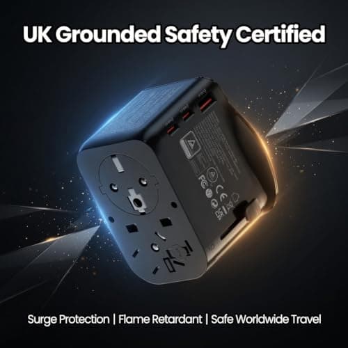 65W GaN Travel Adapter USB-C PD Fast Charge Universal Worldwide Plug UK EU — view 5