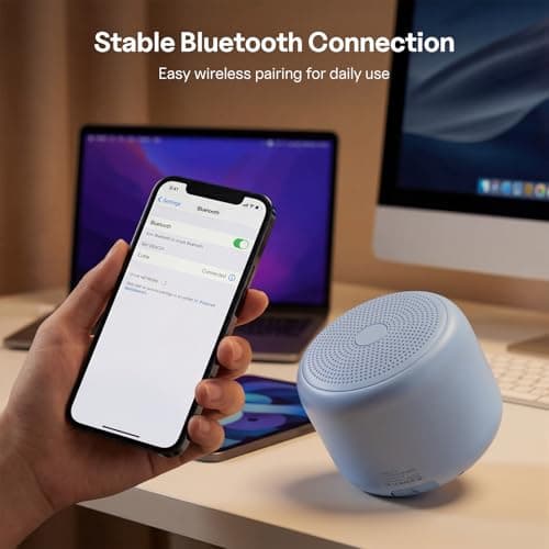 Bobtot Portable Bluetooth Speakers with Strap Mini Speaker, Blue — view 3