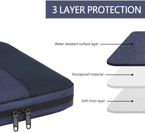 MATEIN Laptop Bag 15.6 Inch, TSA Laptop Case 15.6 Inch for Men, Dark Blue — view 4