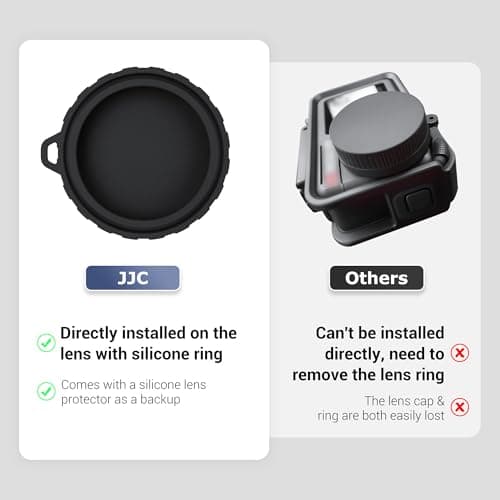JJC Silicone Osmo Action 5 Pro 4 3 Lens Cap Ring Set with Anti-Loss String — view 4