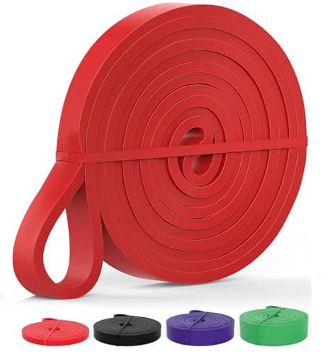 Pull Up Bands & Resistance Bands - Rubber Heavy Duty Loop Band for Men & Women Fitness - Muscle Strength Training - Assist Pull Ups & Gym Exercise (Red: 30-60bls)