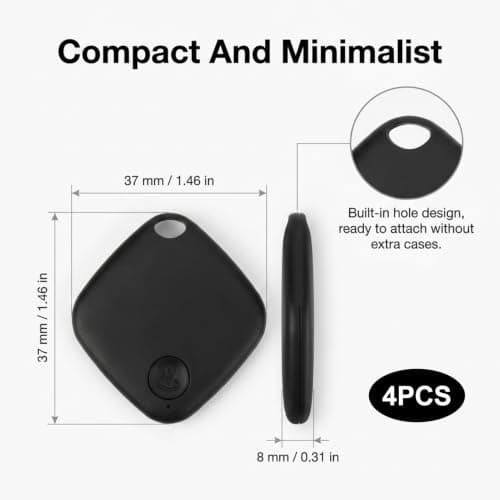 4Pcs Tracker Tags Compatible with Apple and Android — view 2