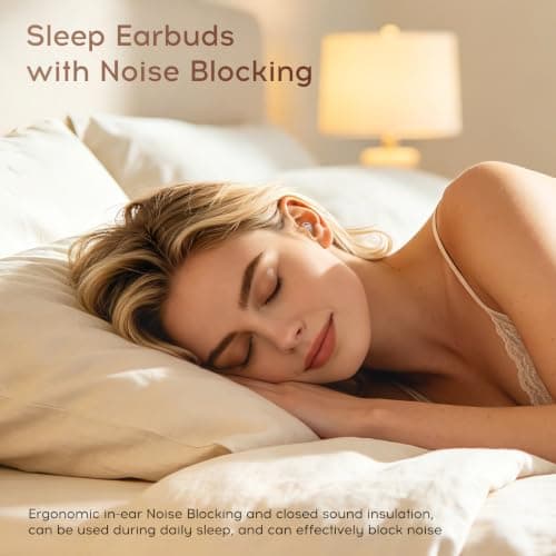 Niecase Sleep Earbuds Bluetooth with Noise Blocking for Side Sleepers — view 3