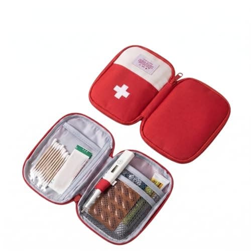 2 PCS Travel Medicine Bag Portable Mini First Aid Kit Empty Storage Bag — view 2