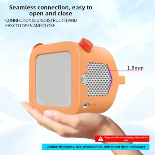 Silicone Case for Yoto Player 3rd Gen Water-Resistant Jacket - Bump for Proof Guard for Toddler Audio Device - Secure Grip Gray(Orange) — view 5