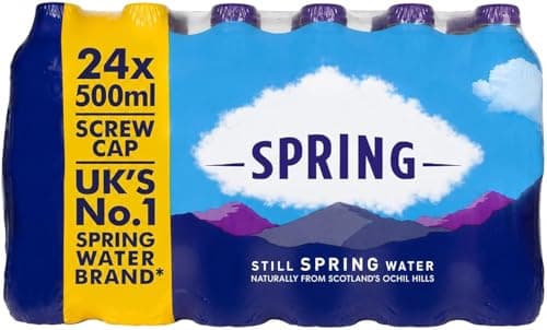 Saras Hiighland Spring Still Natural Mineral Water – 500ml Bottles (Pack of 24) | Pure Scottish Spring Water | BPA-Free Bottles | Refreshing Everyday Hydration