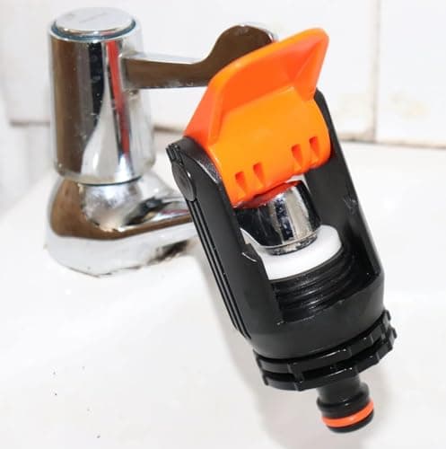 B2C Universal Tap Connector Adapter Mixer Kitchen Garden Hose Pipe Joiner Fitting 1/2 - Fits MOST kitchen taps (Lever type - Red) — view 3