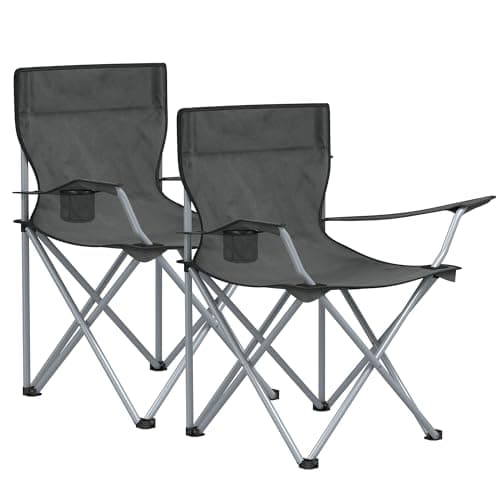 SONGMICS Set of 2 Folding Camping Chairs, Portable, 120 kg Capacity