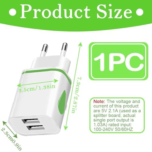 2 Pin Shaver Socket with USB, European USB to Shaver Socket Adapter, Universal UK to European Travel USB Charger Plug Compatible with iPhone Samsung Tablet Toothbrush(Do not use in UK) — view 2