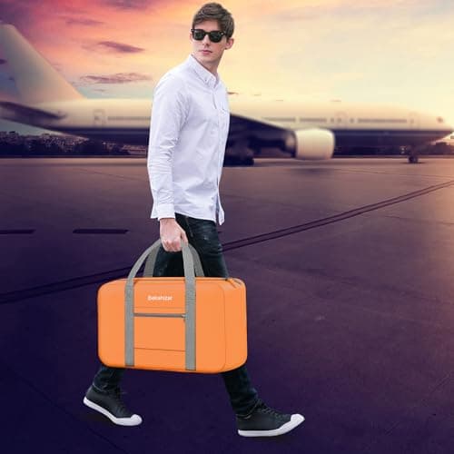 for Easyjet Airlines Cabin Bags 45x32x16 Underseat Travel Cabin Bag 25L Carry on Hand Luggage Weekend Holdall Bag for Men and Women (Orange) — view 6