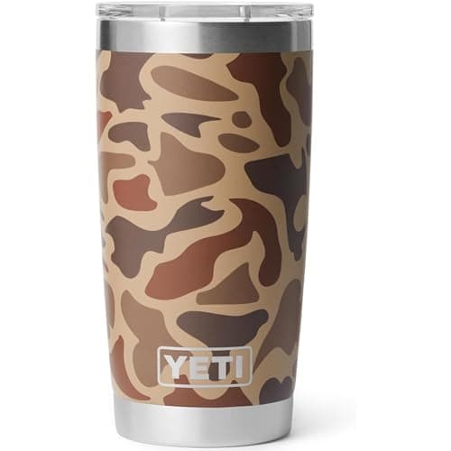 YETI Rambler 20 oz Tumbler, Stainless Steel, Vacuum Insulated with MagSlider Lid, Wetlands Camo