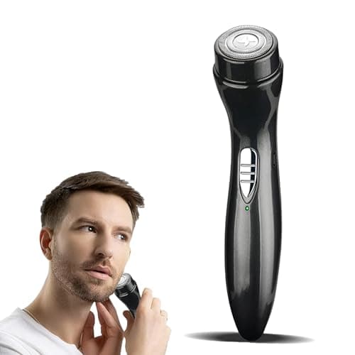 Electric Mini Razor for Men, Pocket Portable Wet Dry Face Shaver,Black