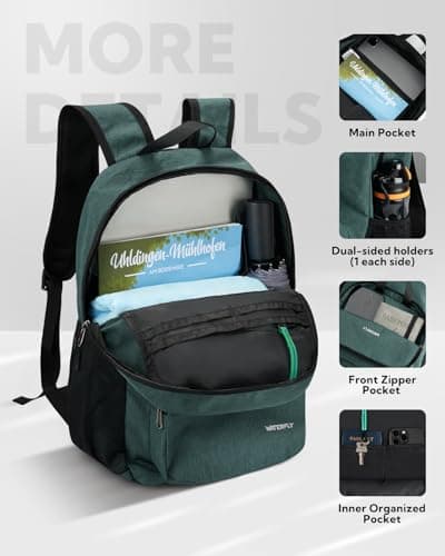 Waterfly 20L Foldable Backpack Daypack: Packable Travel Backpack — view 4