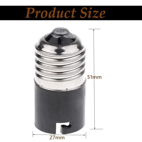 FINELED E27 To B22 Base Converter Adaptor, E27 Edison to B22 Bayone Lamp Socket Converter(Pack of 3) — view 5