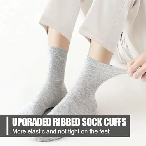 VoJoPi Women’s Cotton Socks 5 Pairs – Thin Breathable Crew Socks, UK 4-8 — view 5