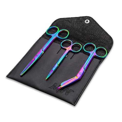 MJW 3Pcs Set of Stainless Steel Nursing First Aid Scissors Dressing Scissor Veterinary Tools Used in Office and Home for Multi Purpose