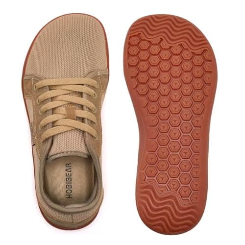 HOBIBEAR Unisex Wide Barefoot Shoes for Men Women Outdoor Trail Running Minimalist Walking Shoes Lightweight and Breathable(Brown,9 UK) — view 6