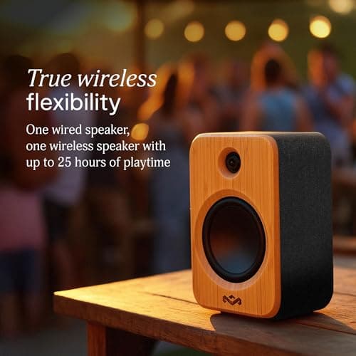 House of Marley Get Together Duo 2 Bluetooth Bookshelf Speakers - Bamboo — view 6