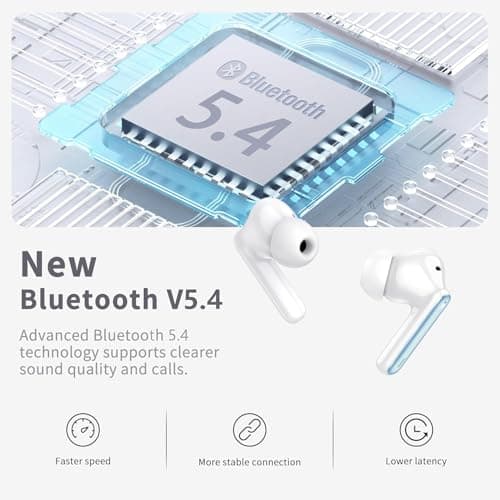 Wireless Earbuds Bluetooth 5.4 with HiFi Stereo Bass, 40H In‑Ear Earphones — view 2