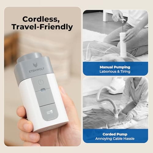 ETENWOLF 20 Pack Vacuum Storage Bags With Rechargeable Wireless Pump — view 3