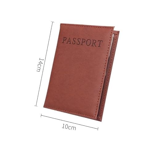 StoneMaxi Passport Cover UK Waterproof Passport Holder Travel Accessories Passport Protector PU Leather for Travel Business Cards Credit Cards and Boarding Passes (Orange) — view 2