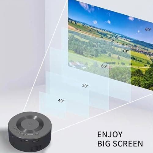 Jectse Mini Projector, 1080P Portable Video Projector with Remote Control, for Home Outdoor Travel Camping Movie Gaming — view 5