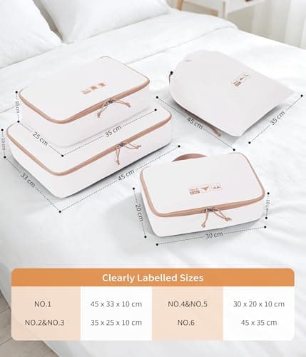 ECOHUB Packing Cubes 6 Piece Set, Smart Organiser with Labels, Recycled — view 4