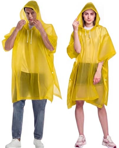 NAYEZH Rain Poncho for Adults, 2‑Pack Reusable Waterproof Cape with Hood — view 2