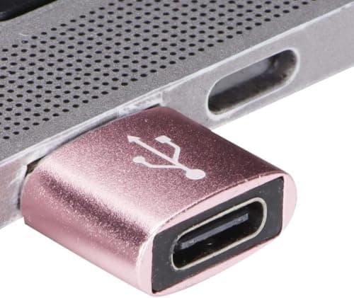 USB C to USB Adaptor, Type C Adapter, Type C Female to USB Male Converter with 5Gbps Data Transfer & Fast Charging, Compatible with All Devices with Laptop, PC, Power Bank (Rose gold) — view 3
