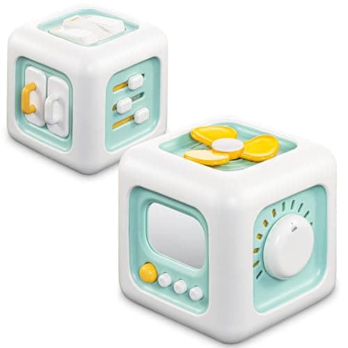 lerrbo Busy Cube Sensory Toy for Babies 6M+, 1PCS