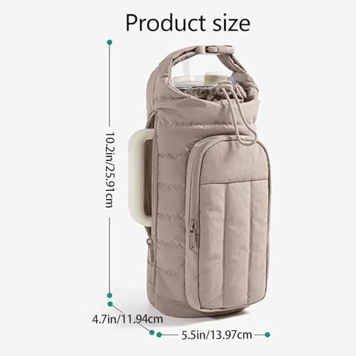 Fieuaah Crossbody Insulated Water Bottle Carrier, 1.5L, Lavender — view 2
