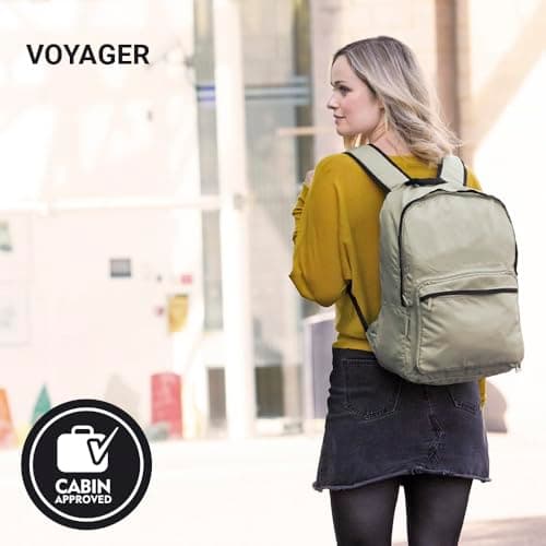 Go Travel Foldable Cabin Approved Backpack - Ultra Lightweight, Light Grey — view 5