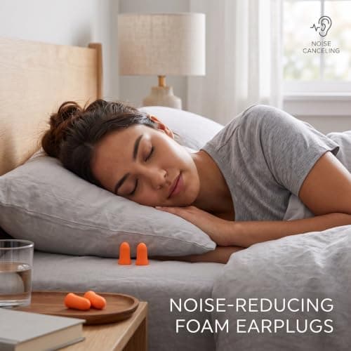 Cwmniily 20 Pairs Ultra Soft Foam Ear Plugs, 38dB Noise Reduction Disposable Sleeping Earplugs, Orange Bullet Earplugs for Sleep, Side Sleepers, Travel, Concerts, Work Study Noise Blocking — view 2