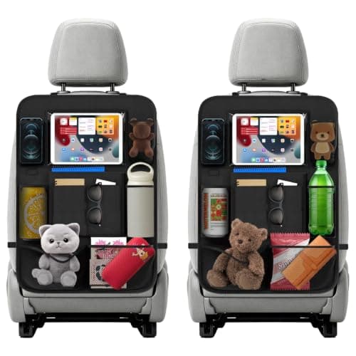 acetek Backseat Car Organizer for Kids, Kick Mat Storage Organizer 2 Pack