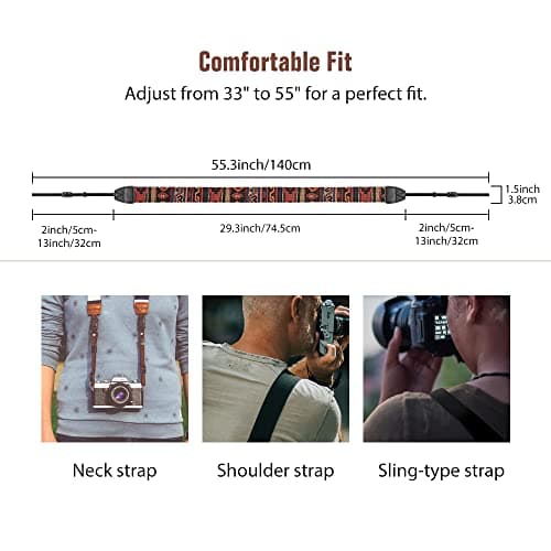 MoKo Camera Strap Compitable with Canon/Sony/Nikon/Minolta/Panasonic/DSLR — view 3