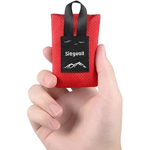 Siegvoll Mini Pocket Beach Mat Picnic Blanket 70 x 110 cm (Black)