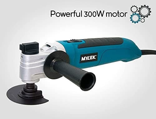 MYLEK Oscillating Multi Tool 300W Oscillating Electric Corded Multi Tools 6 Speed, Quick Change, Detail Sander, Multitool Cuts Metal, Plastic, Wood, 48 Piece Accessory Kit - Carry Case — view 4