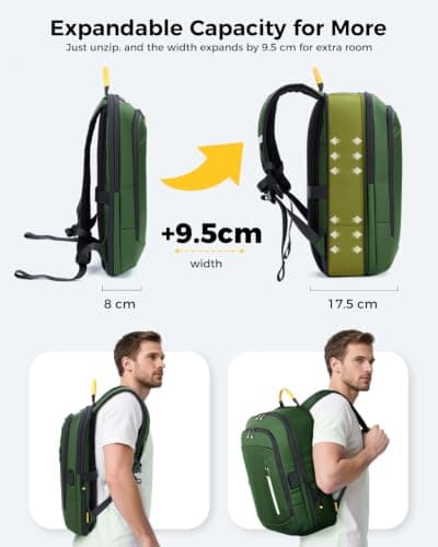 Lekespring Laptop Backpack for Men, 17.3 Inch Slim Business Travel Rucksack — view 2