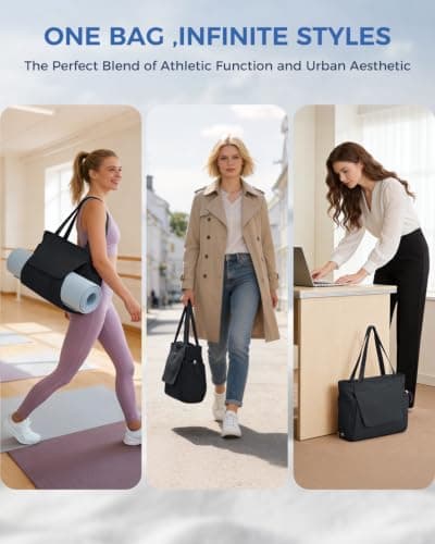 sportsnew Yoga Tote Bag for Women,Gym Bag with Mat Holder,Shoe Compartment — view 2