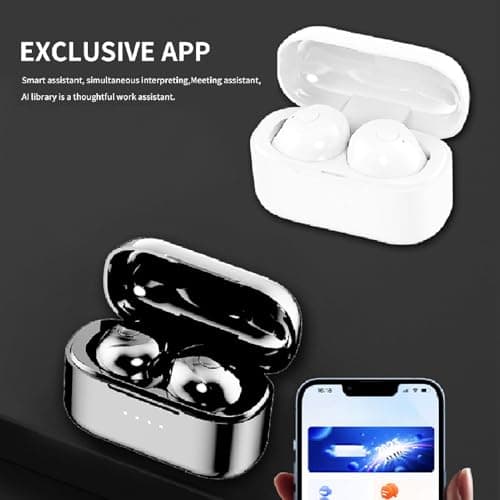Diyeeni AI Translation Earbuds, Real Time in Ear Wireless (White) — view 2
