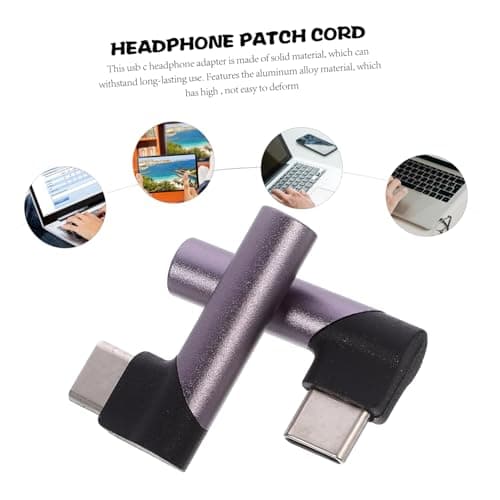 OSALADI 2pcs Usb c Headphone Adapter Cable for Phone Converts Usb Type c to Aux for Gaming Travel — view 6