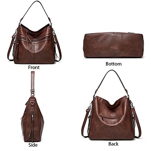 Sacmill Hobo Handbags for Womens Tote Handle Bags Designer Purse Summer Crossbody Shoulder Bags Faux Leather for Shopping Weekend Daily Use — view 4